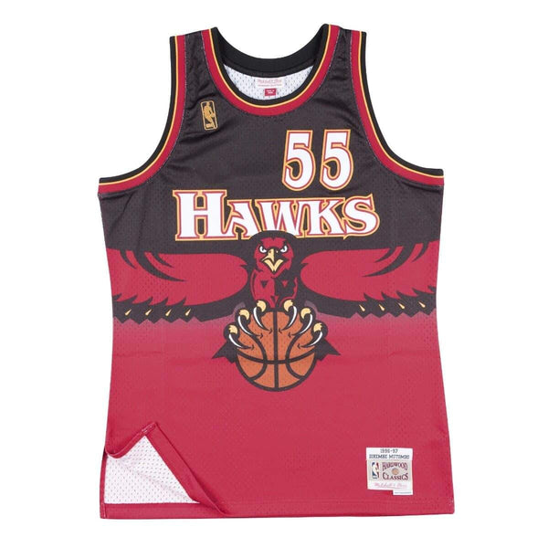 [SMJYGS18138-AHASCAR96DMO] Mens Mitchell & Ness NBA Swingman Road Jersey Hawks 96 Dikembe Mutombo