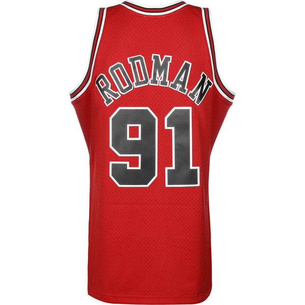 [SMJYGS18154-CBUSCAR97DRD] Mens Mitchell & Ness NBA Swingman Road Jersey Bulls 97 Dennis Rodman