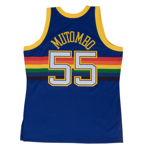 [SMJYGS18159-DNUROYA91DMO] Mens Mitchell & Ness NBA Swingman Road Jersey Nuggets 91 Dikembe Mutombo