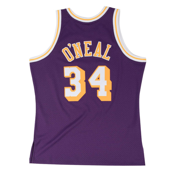 Mens Mitchell & Ness NBA Swingman Road Jersey Lakers 96 Shaquille O'Neal