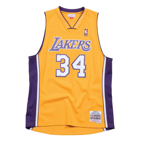 Mens Mitchell & Ness NBA Swingman Home Jersey Lakers 99 Shaquille O'Neal