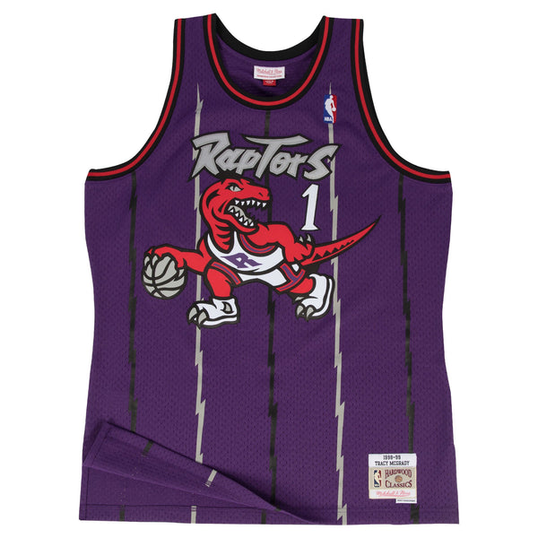 Mens Mitchell & Ness NBA Swingman Road Jersey Raptors 98 Tracy Mcgrady