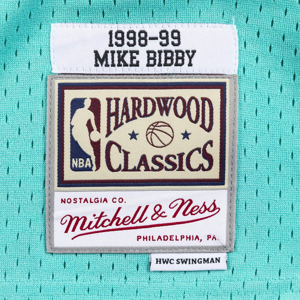 [SMJYNG18399-VGRTEAL98MBI] Mens Mitchell & Ness NBA CNY Swingman Jersey Grizzlies 98 Mike Bibby