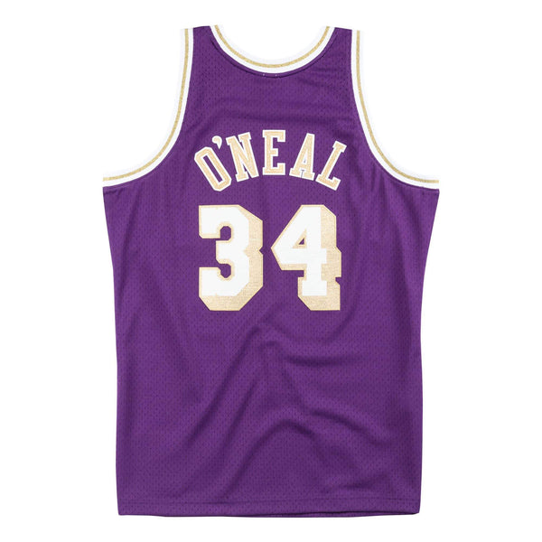 [SMJYNG18409-LALPURP96SON] Mens Mitchell & Ness NBA CNY Swingman Jersey Lakers 96 Shaquille O'Neal