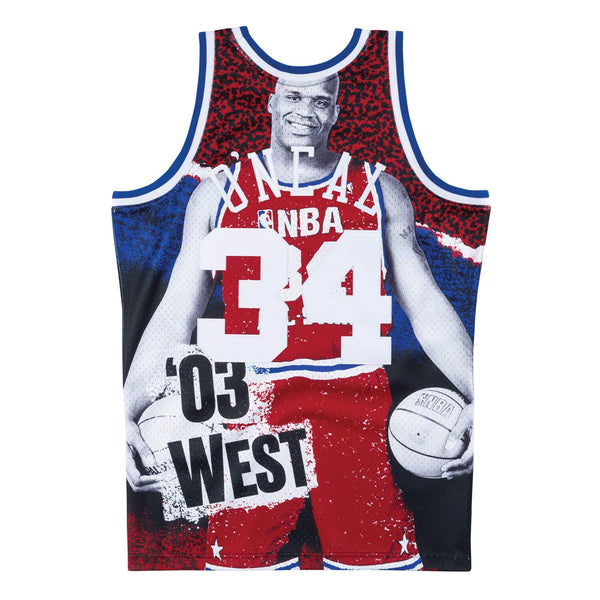 [SMJYNG18426-ASWBLCK03SON] Mens Mitchell & Ness NBA Sublimated Swingman Jersey Allstar West 03 Oneal
