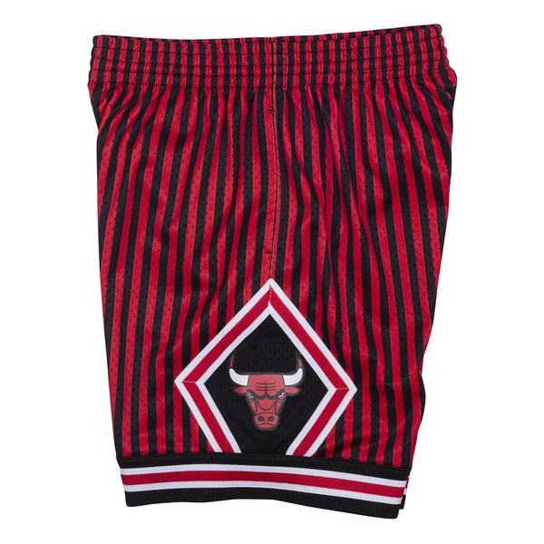 Mens Mitchell & Ness NBA Striped Swingman Short Chicago Bulls 1997