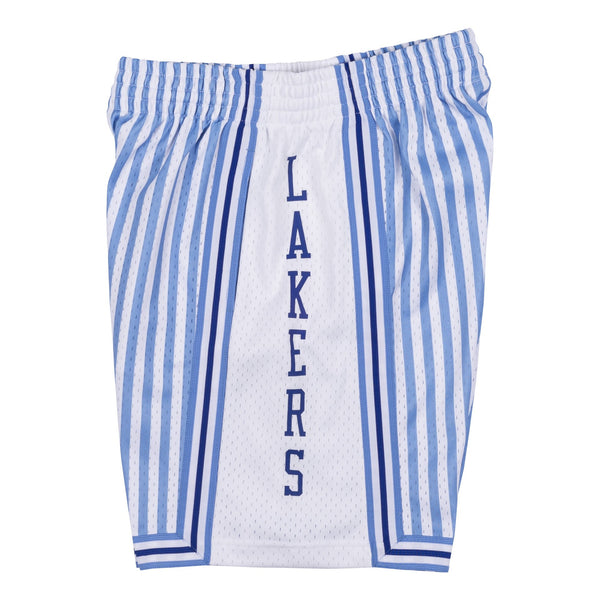 Mens Mitchell & Ness NBA Striped Swingman Short Los Angeles Lakers 1996