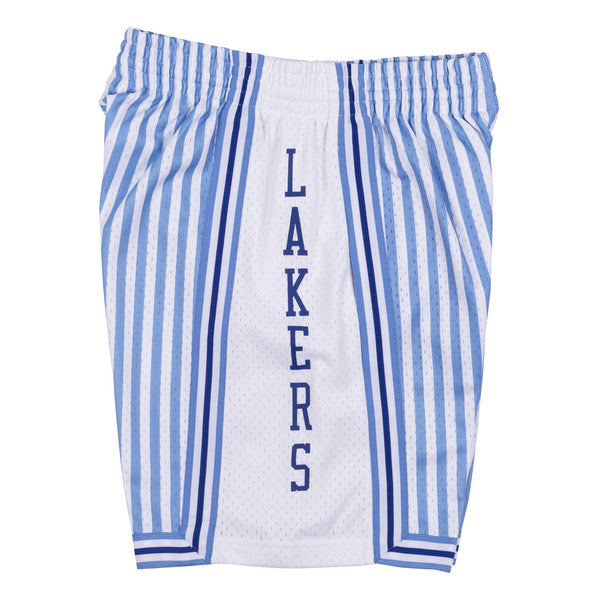 Mens Mitchell & Ness NBA Striped Swingman Short Los Angeles Lakers 1996