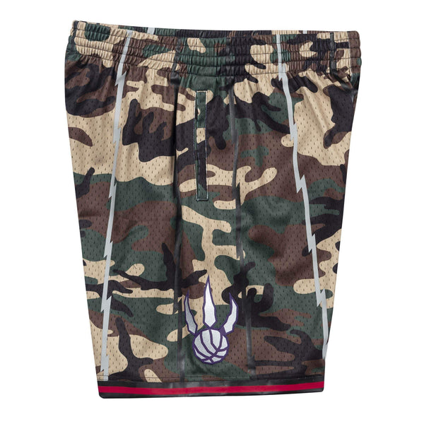 [SMSHCAMO-TRANG18301198] Mens Mitchell & Ness NBA Woodland Camo Swingman Shorts Raptors 98