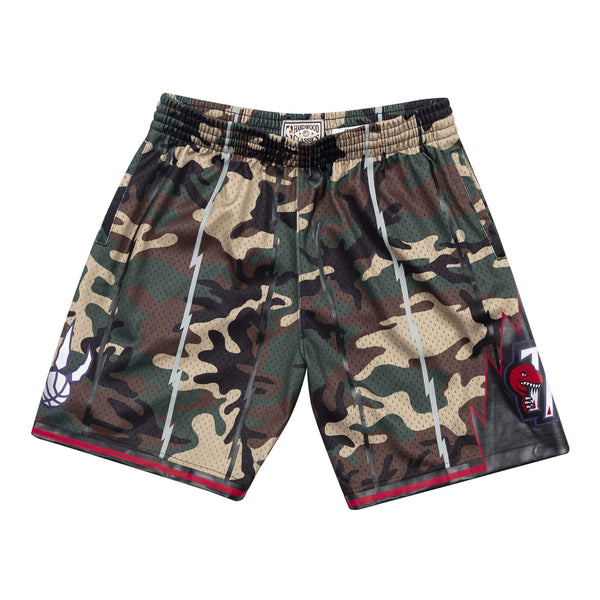 [SMSHCAMO-TRANG18301198] Mens Mitchell & Ness NBA Woodland Camo Swingman Shorts Raptors 98