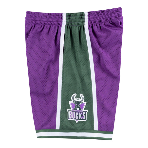 Mens Mitchell & Ness NBA Swingman Road Shorts Bucks 00-01