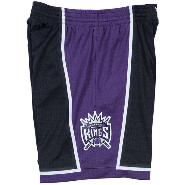 [SMSHGS18250-SKIBLCK00] Mens Mitchell & Ness NBA Swingman Road Shorts Kings 00-01