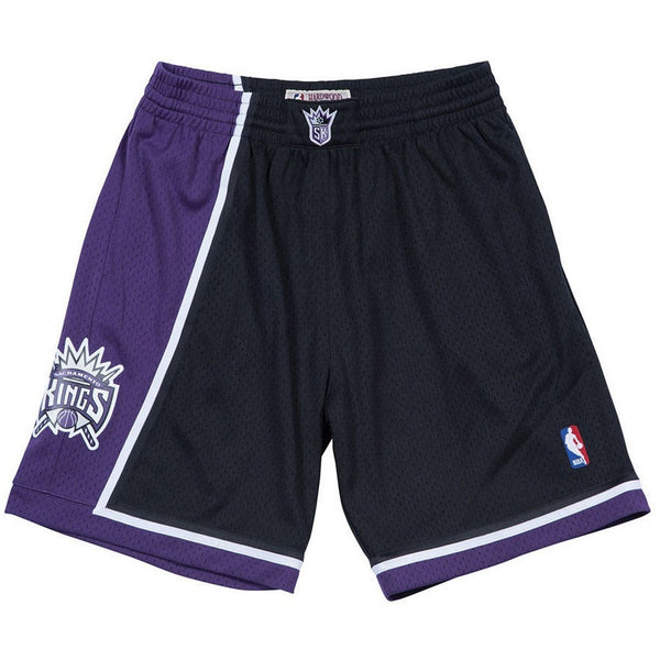 [SMSHGS18250-SKIBLCK00] Mens Mitchell & Ness NBA Swingman Road Shorts Kings 00-01