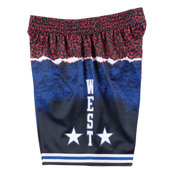 [SMSHNG18427-ASWBLCK03] Mens Mitchell & Ness NBA Sublimated Swingman Shorts All Star West 03