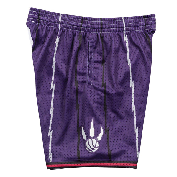 [SMSHPRWH-TRANG18256198] Mens Mitchell & Ness NBA Split Swingman Shorts Raptors 98