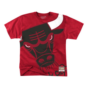 Mens Mitchell & Ness NBA Big Face Short Sleeve Tee Chicago Bulls