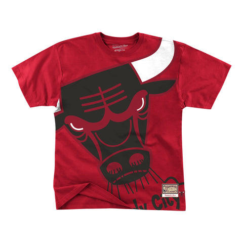 Mens Mitchell & Ness NBA Big Face Short Sleeve Tee Chicago Bulls