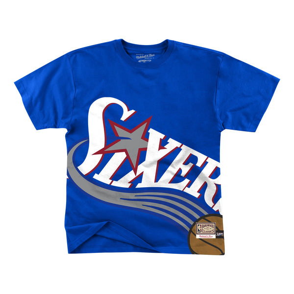 Mens Mitchell & Ness NBA Big Face Short Sleeve Tee Philadelphia 76ers