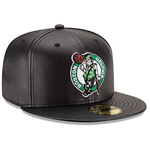 [70344039] Mens New Era NBA 59Fifty Faux Leather Fitted Cap Boston Celtics
