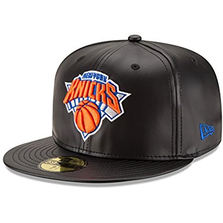 [70344057] Mens New Era NBA 59Fifty Faux Leather Fitted Cap New York Knicks