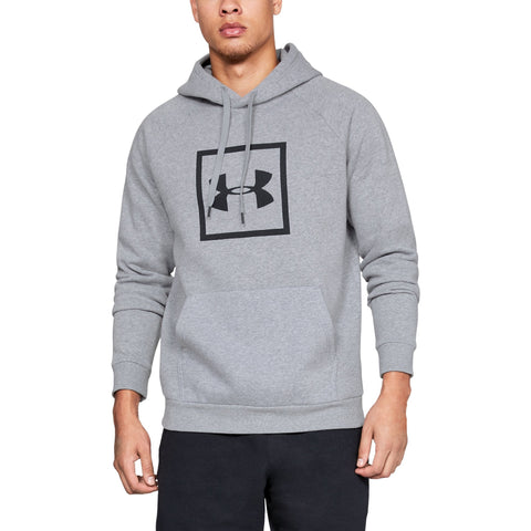 [1329745-035] Mens Under Armour Rival Fleece Box Logo Hoodie