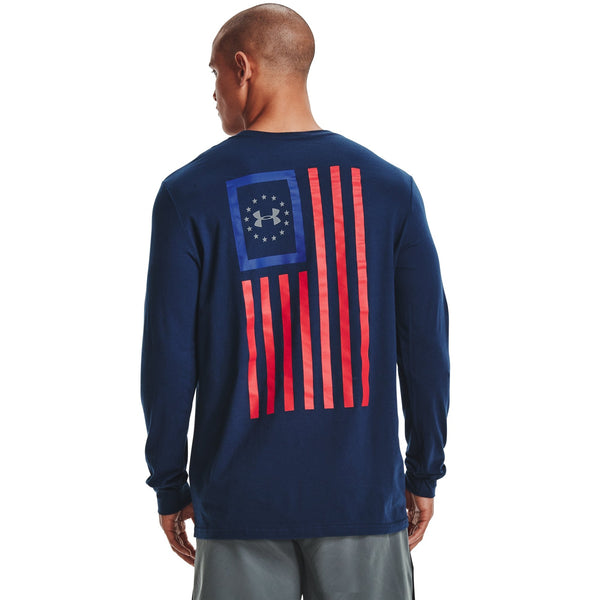 [1343565-408] Mens Under Armour Freedom New Flag LS T