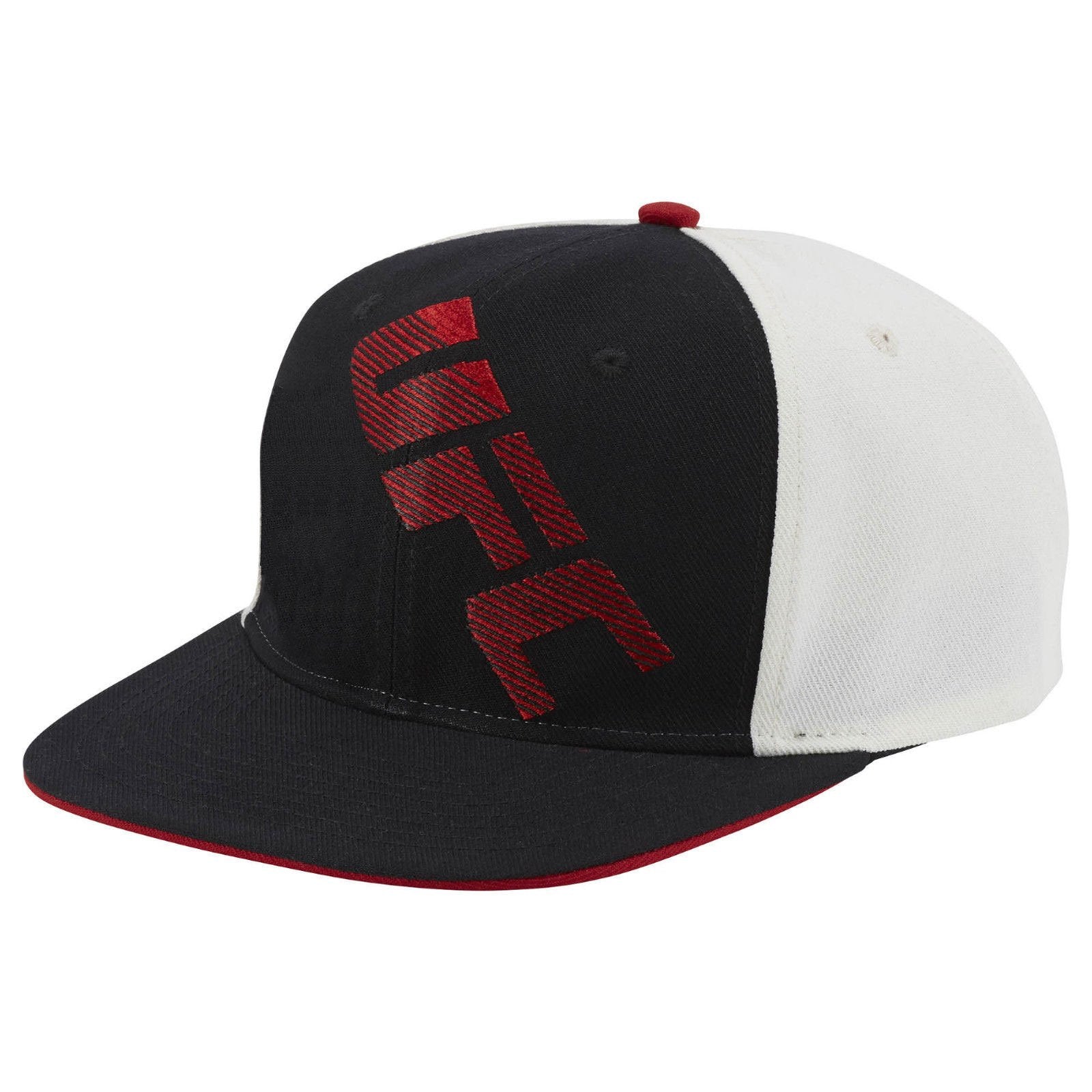 [VX22Z] UFC Flat Brim Snapback Hat - Black | Red | Cream