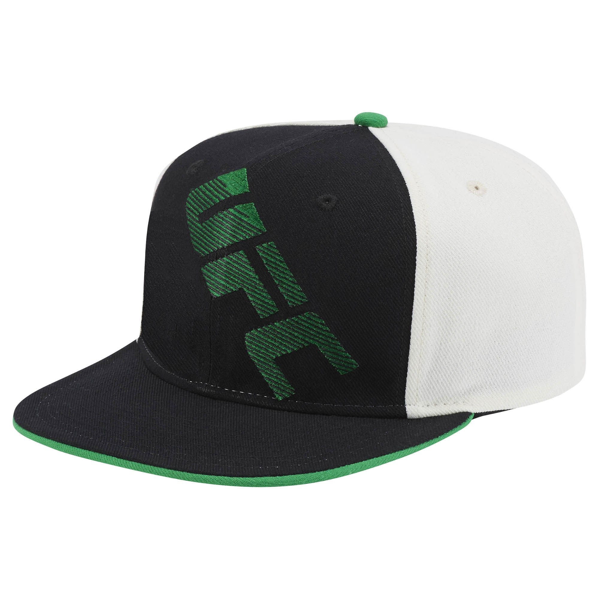 [VX22Z] UFC Flat Brim Snapback Hat - Black | Green | Cream