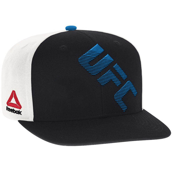 [VX22Z] UFC Flat Brim Snapback Hat - Black | Blue | Cream
