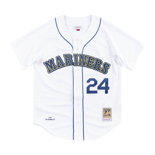 [AJY1GS18027-SMAWHIT89KGJ] Mens Mitchell & Ness MLB Home Jersey Mariners 89 Ken Griffey Jr