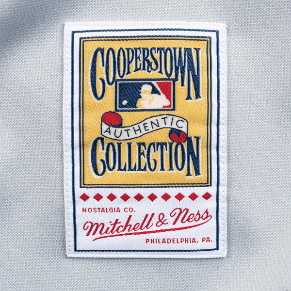 [AJY1GS18047-ABRGREY99JSM] Mens Mitchell & Ness MLB Road Jersey Atlanta Braves 99 John Smoltz