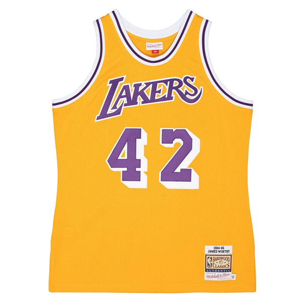 MITCHELL & NESS NBA AUTHENTIC JERSEY LA LAKERS 84 JAMES WORTHY