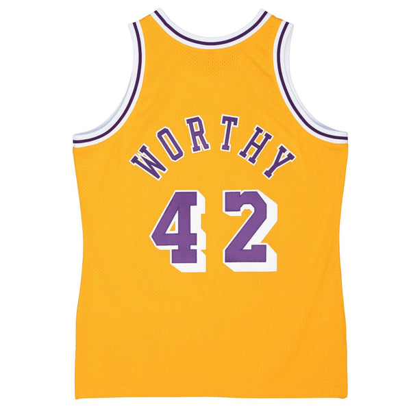 MITCHELL & NESS NBA AUTHENTIC JERSEY LA LAKERS 84 JAMES WORTHY