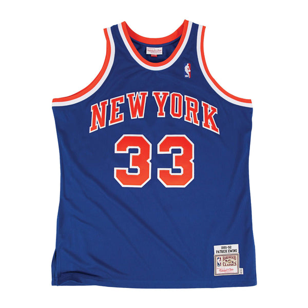MITCHELL & NESS NBA AUTHENTIC ROAD JERSEY NY KNICKS 91 PATRICK EWING
