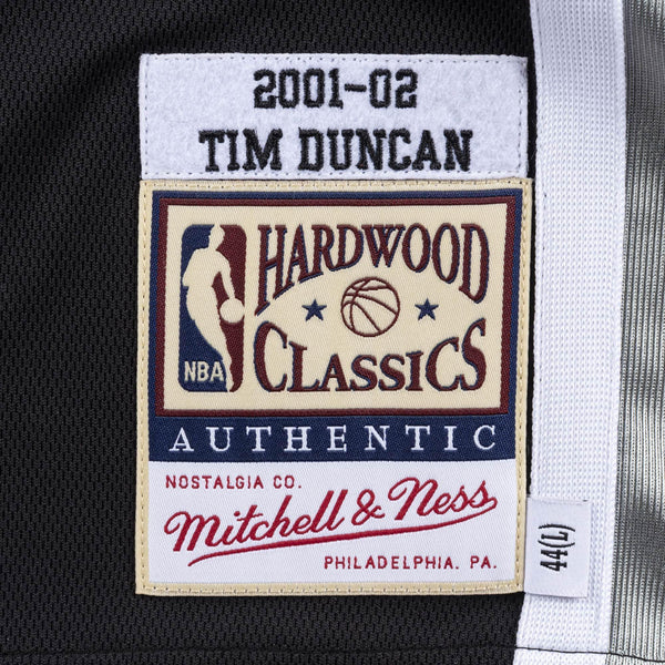 Mens Mitchell & Ness NBA Authentic Jersey 2001-02 San Antonio Spurs Tim Duncan - sneakAR