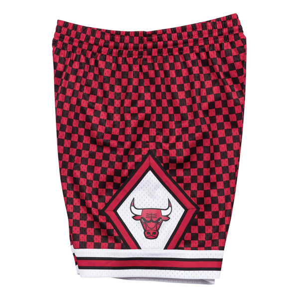 [BA3A4ICBURMPI] Mens Mitchell & Ness NBA Checkered Swingman Short Chicago Bulls