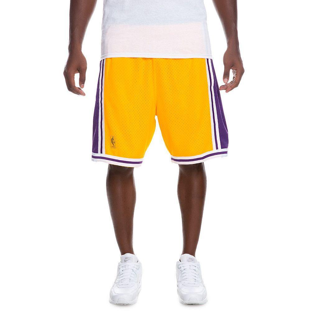 Mens Mitchell & Ness NBA Swingman Shorts Los Angeles Lakers - sneakAR