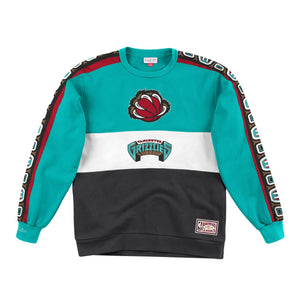 [FCNKDF18025-VGRTEAL] Mens Mitchell & Ness NBA Leading Scorer Fleece Crew Vancouver Grizzlies