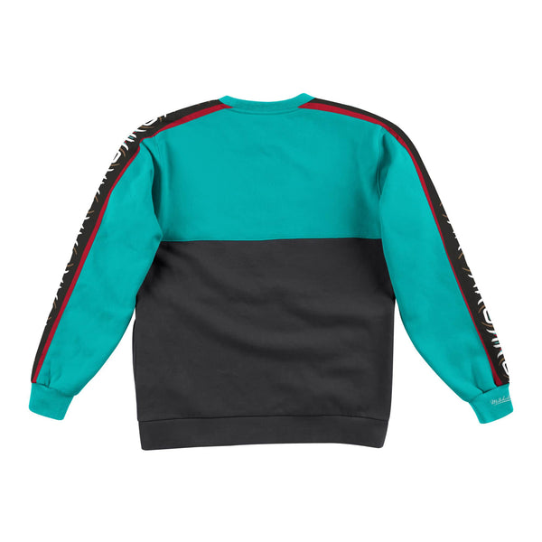 [FCNKDF18025-VGRTEAL] Mens Mitchell & Ness NBA Leading Scorer Fleece Crew Vancouver Grizzlies