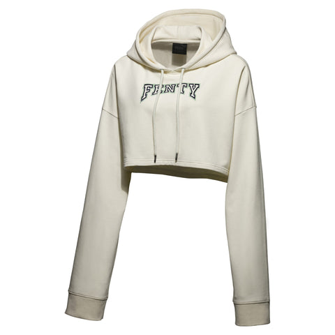 [575836-01] Womens Puma x Fenty by Rihanna Hooded Longsleeve Cropped Sweatshirt