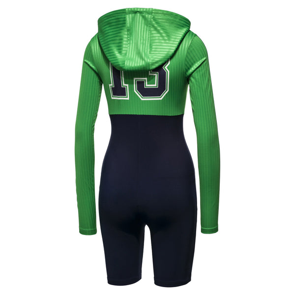 [575790-02] Womens Puma x Fenty by Rihanna Hooded Zip Front Leotard