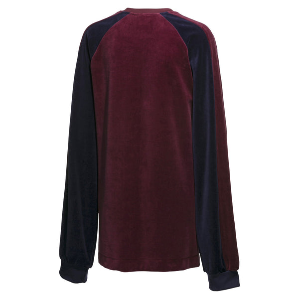 [575859-01] Womens Puma x Fenty by Rihanna Velour O/S V-Neck Pullover