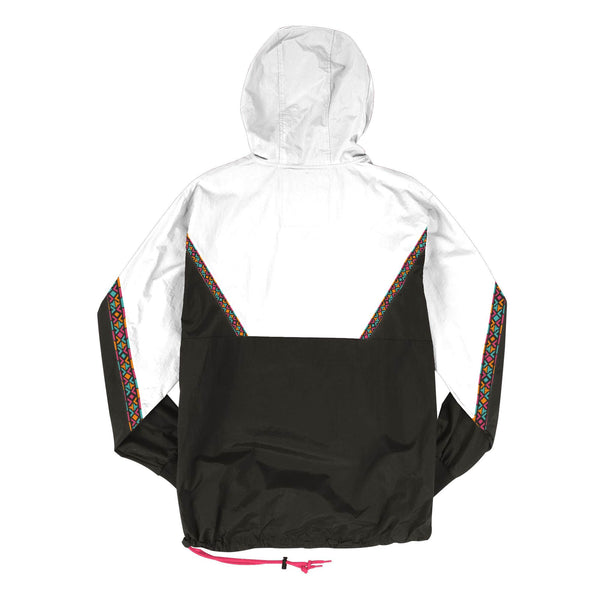 [HFZPMG18020-SASBLCK1] Mens Mitchell & Ness NBA Half Zip Anorak Patterned San Antonio Spurs