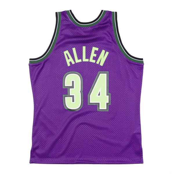 Mens Mitchell & Ness NBA Reload Swingman Jersey Bucks 1996 Ray Allen
