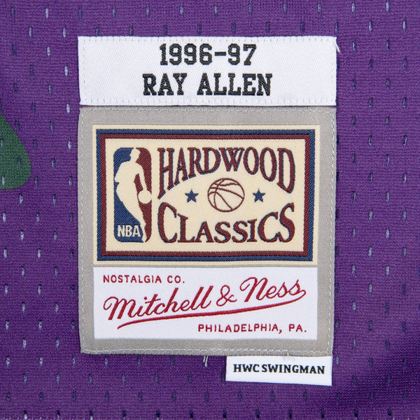 Mens Mitchell & Ness NBA Reload Swingman Jersey Bucks 1996 Ray Allen
