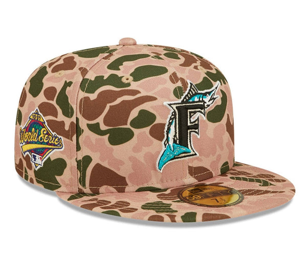 [60237945] MENS NEW ERA MLB MIAMI MARLINS 5950 DUCK CAMO WS97 FITTED - DUCK CAMO