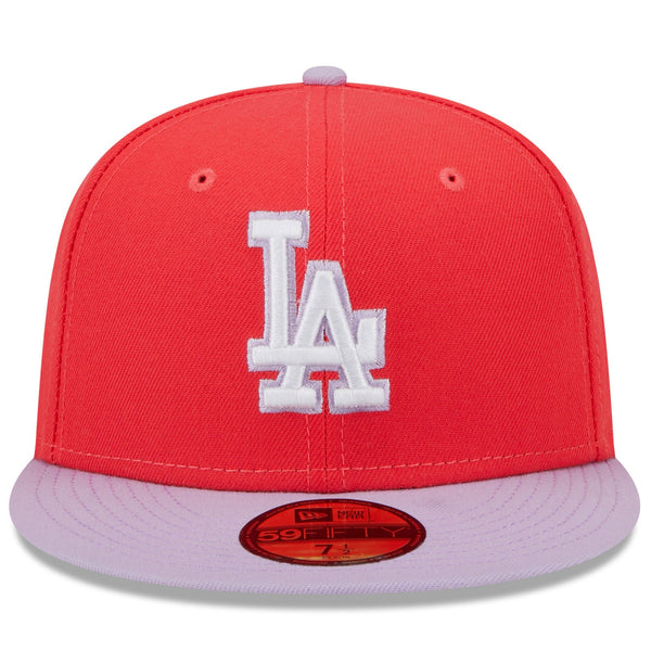 [60321608] Mens New Era MLB LA DODGERS 5950 FITTED 'COLOR PACK' - RED/LAVANDER