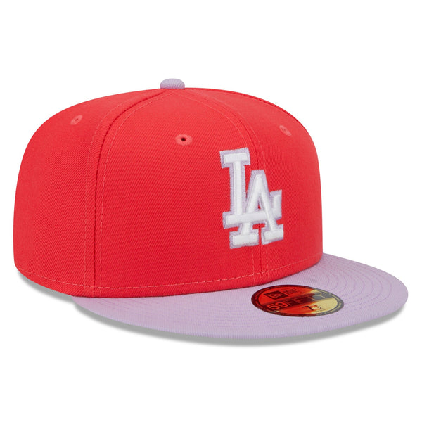 [60321608] Mens New Era MLB LA DODGERS 5950 FITTED 'COLOR PACK' - RED/LAVANDER