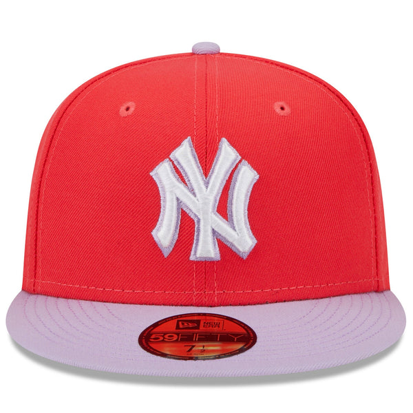 [60321703] Mens New Era MLB NY YANKEES 5950 FITTED 'COLOR PACK' - RED/LAVANDER