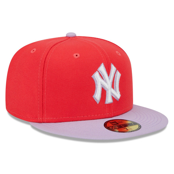 [60321703] Mens New Era MLB NY YANKEES 5950 FITTED 'COLOR PACK' - RED/LAVANDER